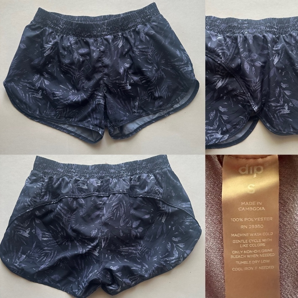 ✨Dip Brand Athletic Shorts Small S| Leaf Print Lined Run Workout Gym Activewear✨